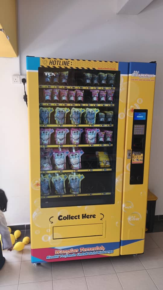 Yellow special utility item vending machine